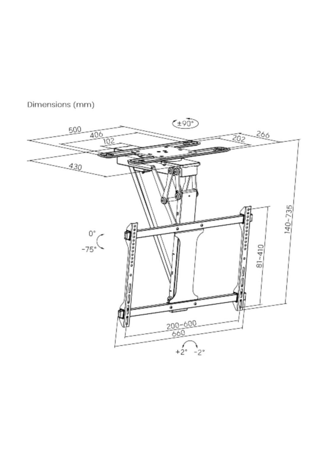 Soporte de TV de Techo Eléctrico Motorizado para de 32"-70"-4