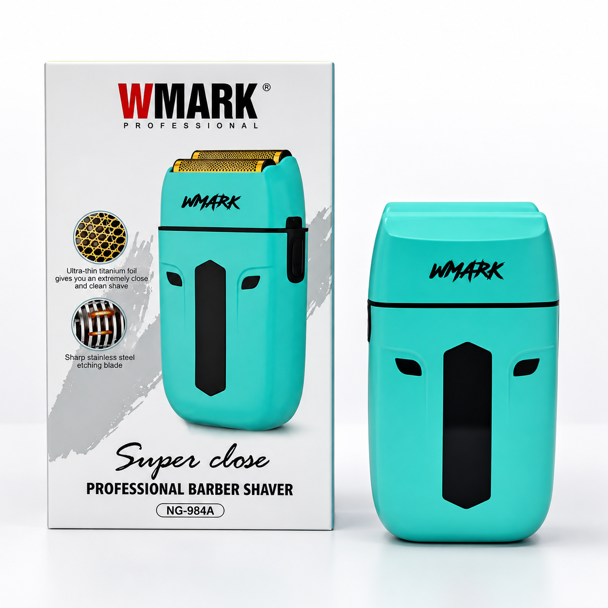 Afeitadora Profesional WMark NG 984A Super Close Azul-1