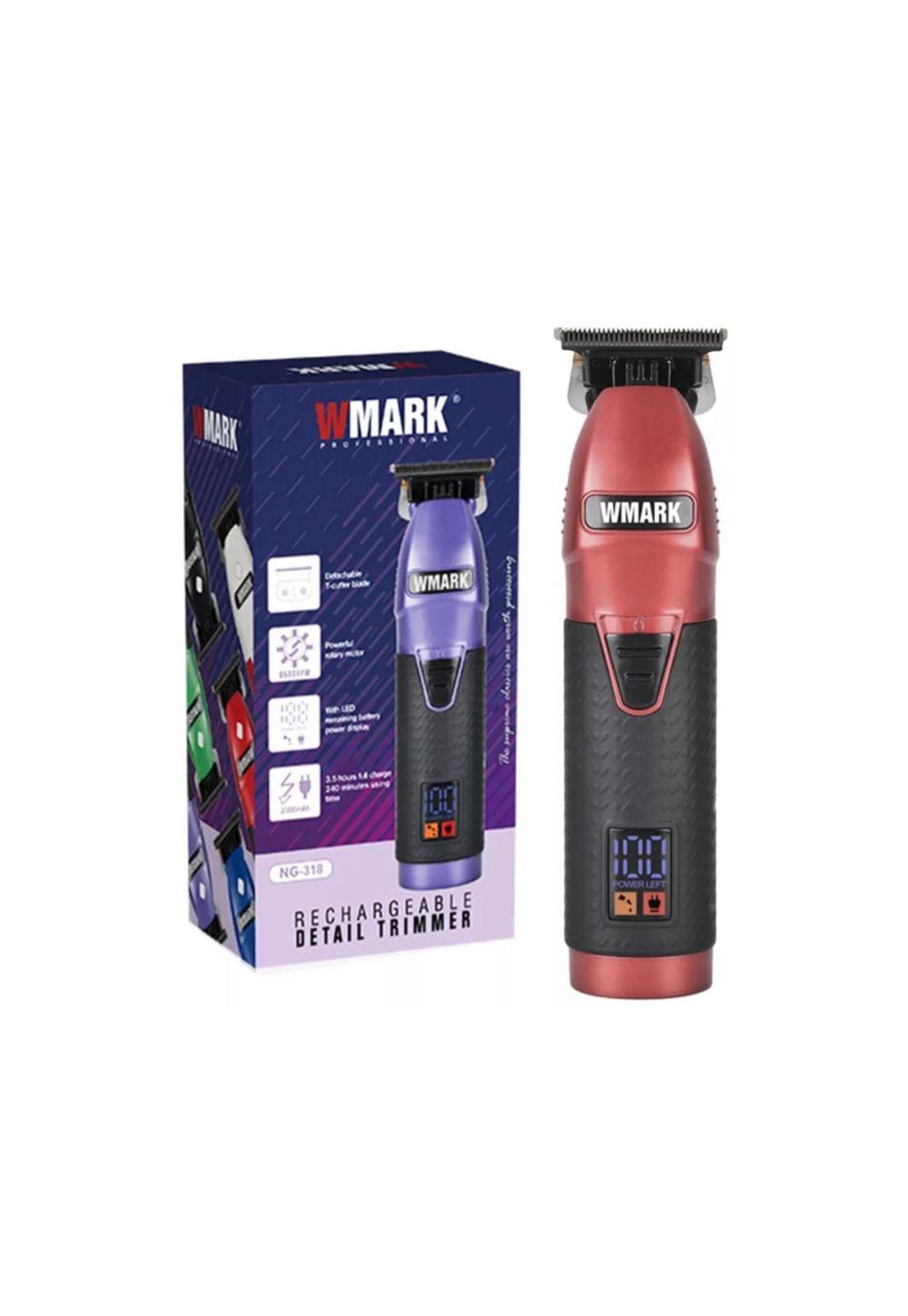 Máquina Patillera Trimmer Profesional Wmark Ng 318 Rojo-3