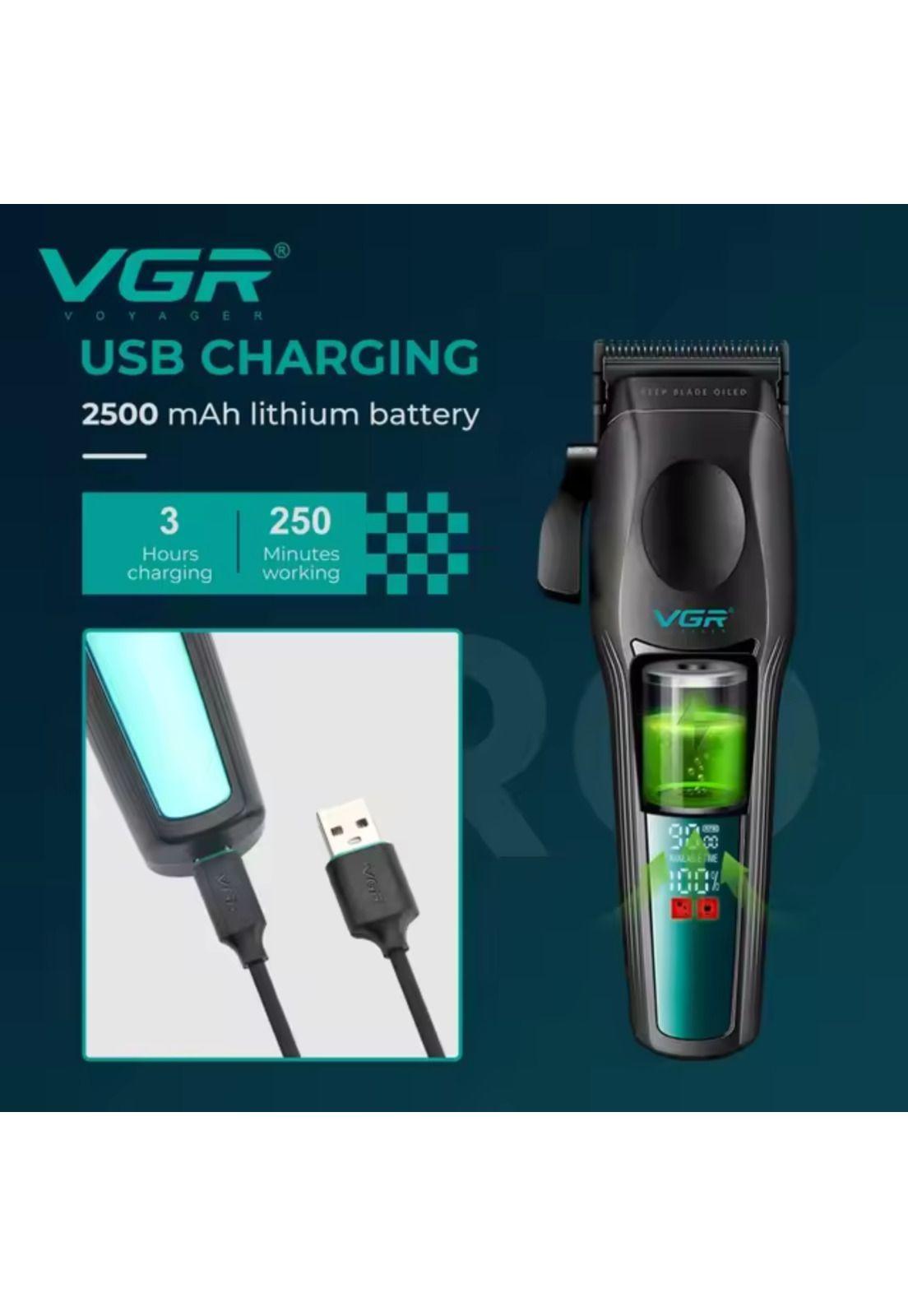 Maquina De Cortar Pelo VGR Profesional V-195 9000 Rpm Verde-2