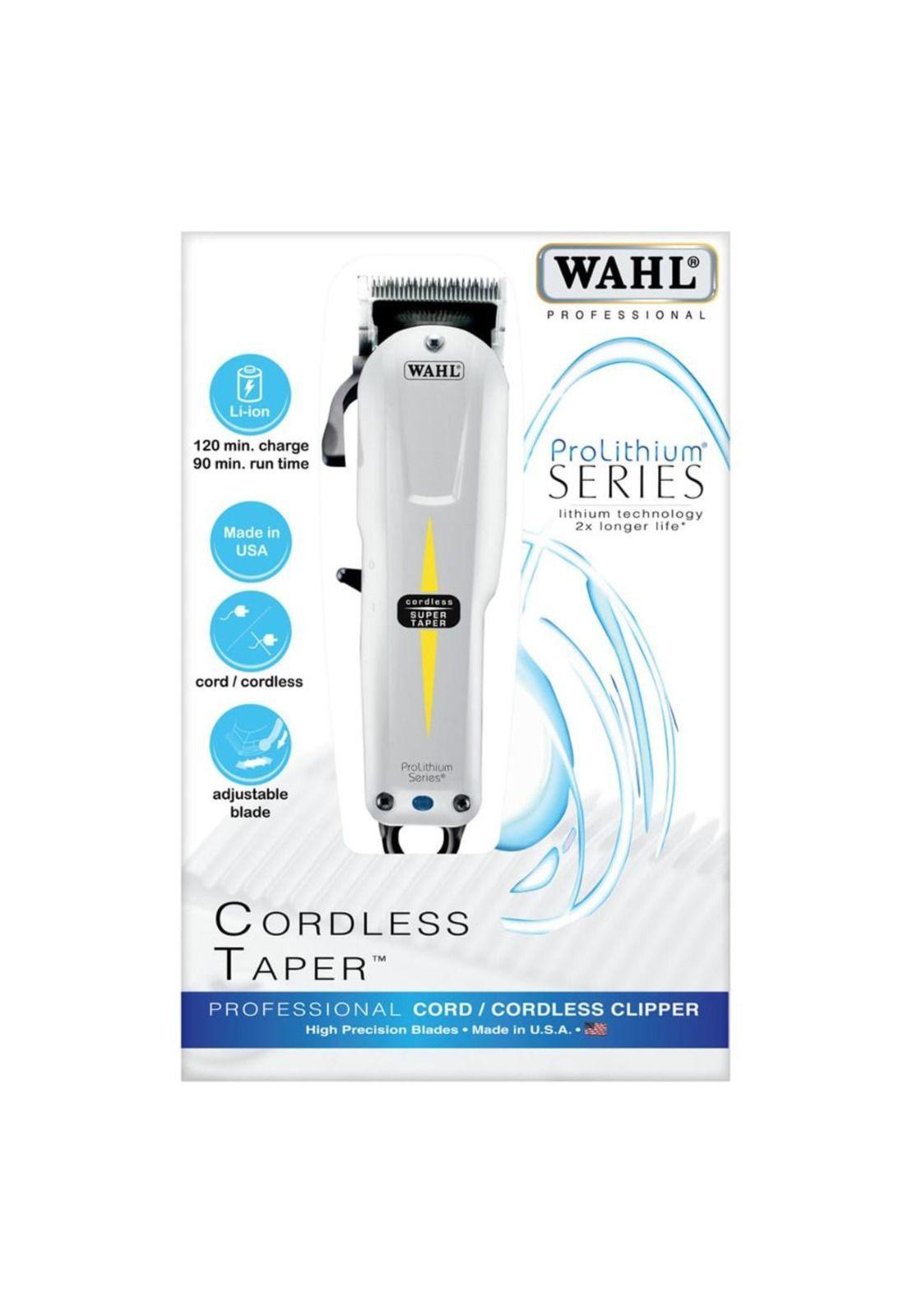 Cortadora de pelo Wahl Professional Super Taper Cordless blanca-1