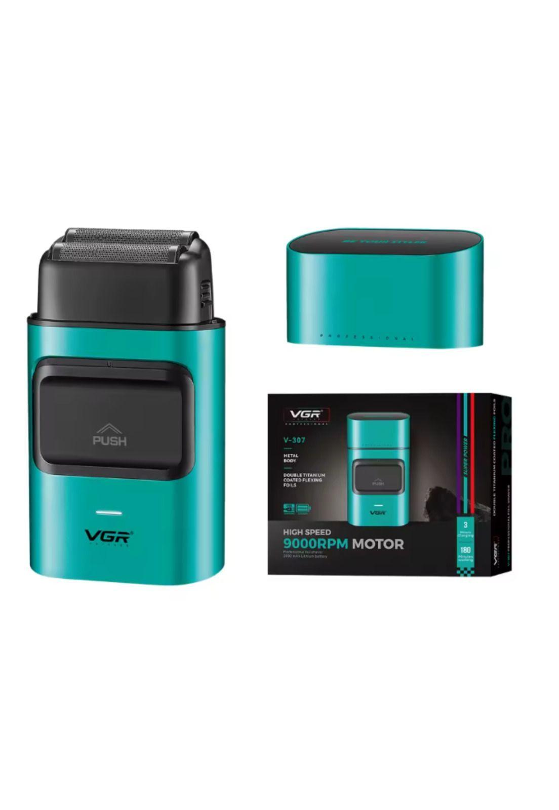 Afeitadora Shaver Inalámbrica VGR Professional V-307 Verde-3