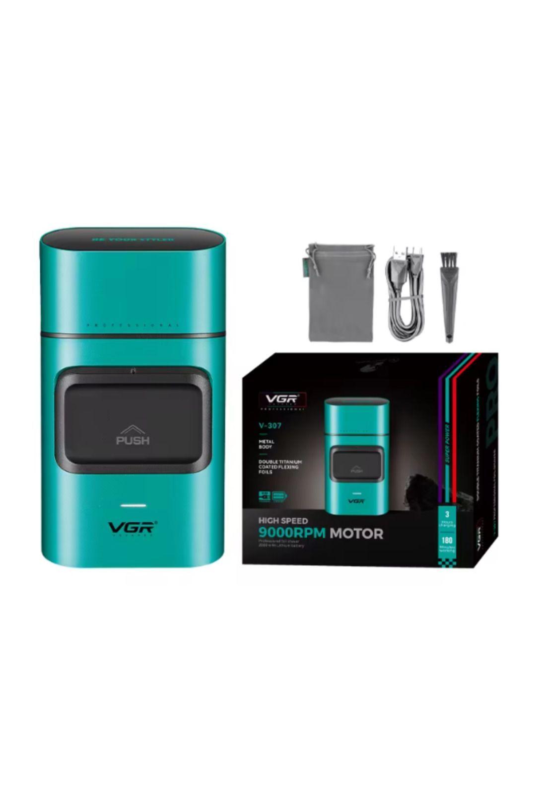 Afeitadora Shaver Inalámbrica VGR Professional V-307 Verde-4