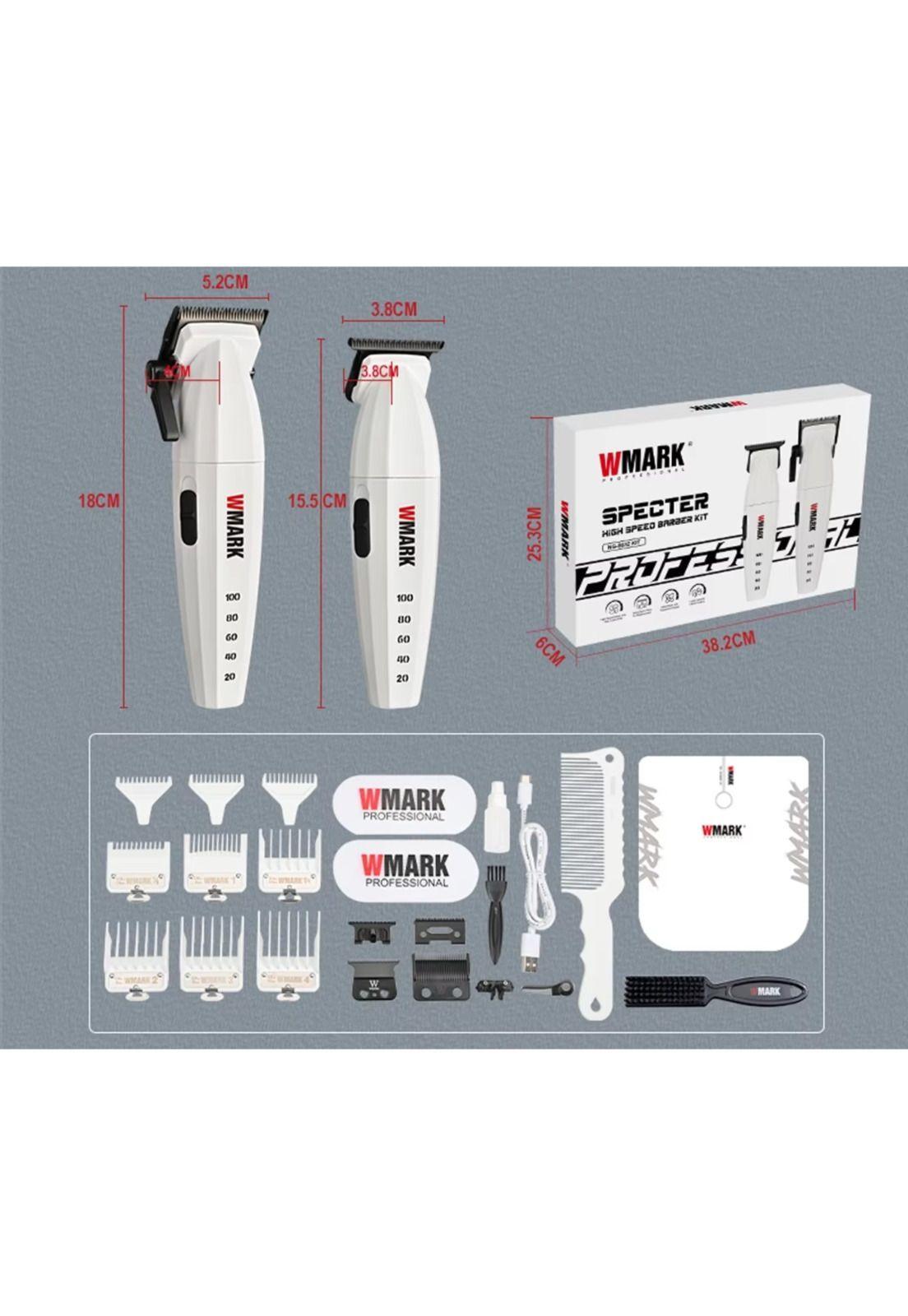 Barber Combo NG8632 Wmark CortaPelo + Patillera 9000 Rpm-2