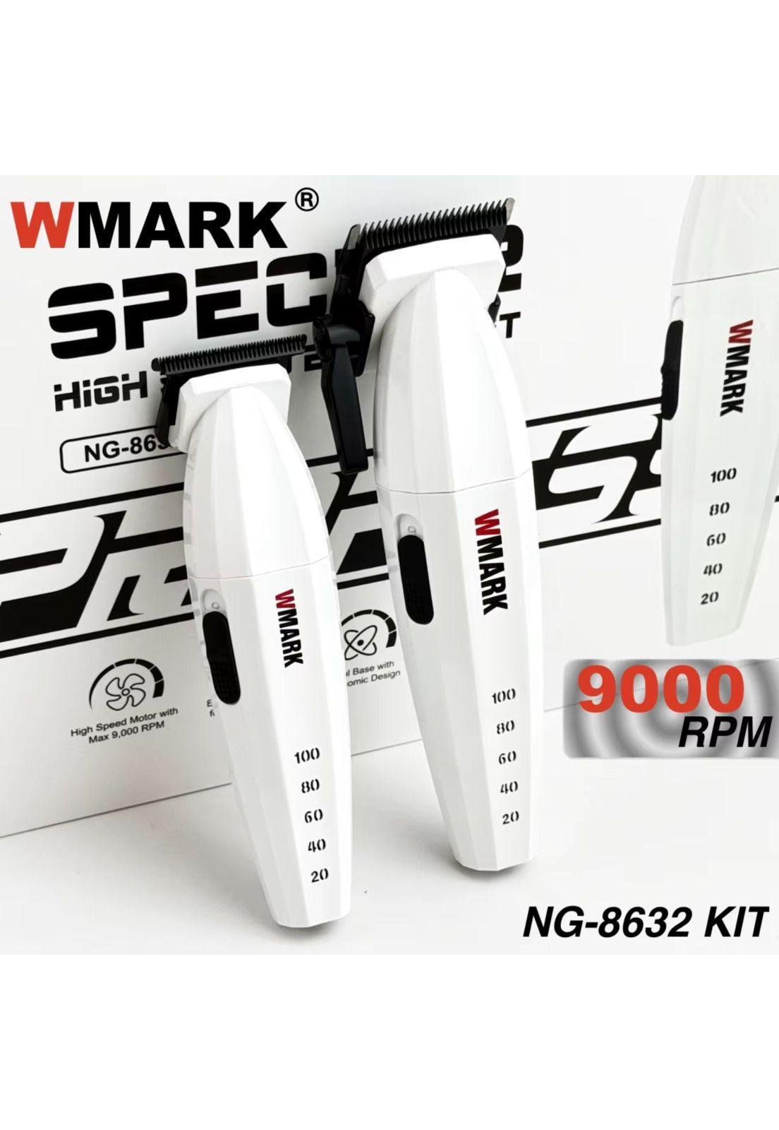 Barber Combo NG8632 Wmark CortaPelo + Patillera 9000 Rpm-4