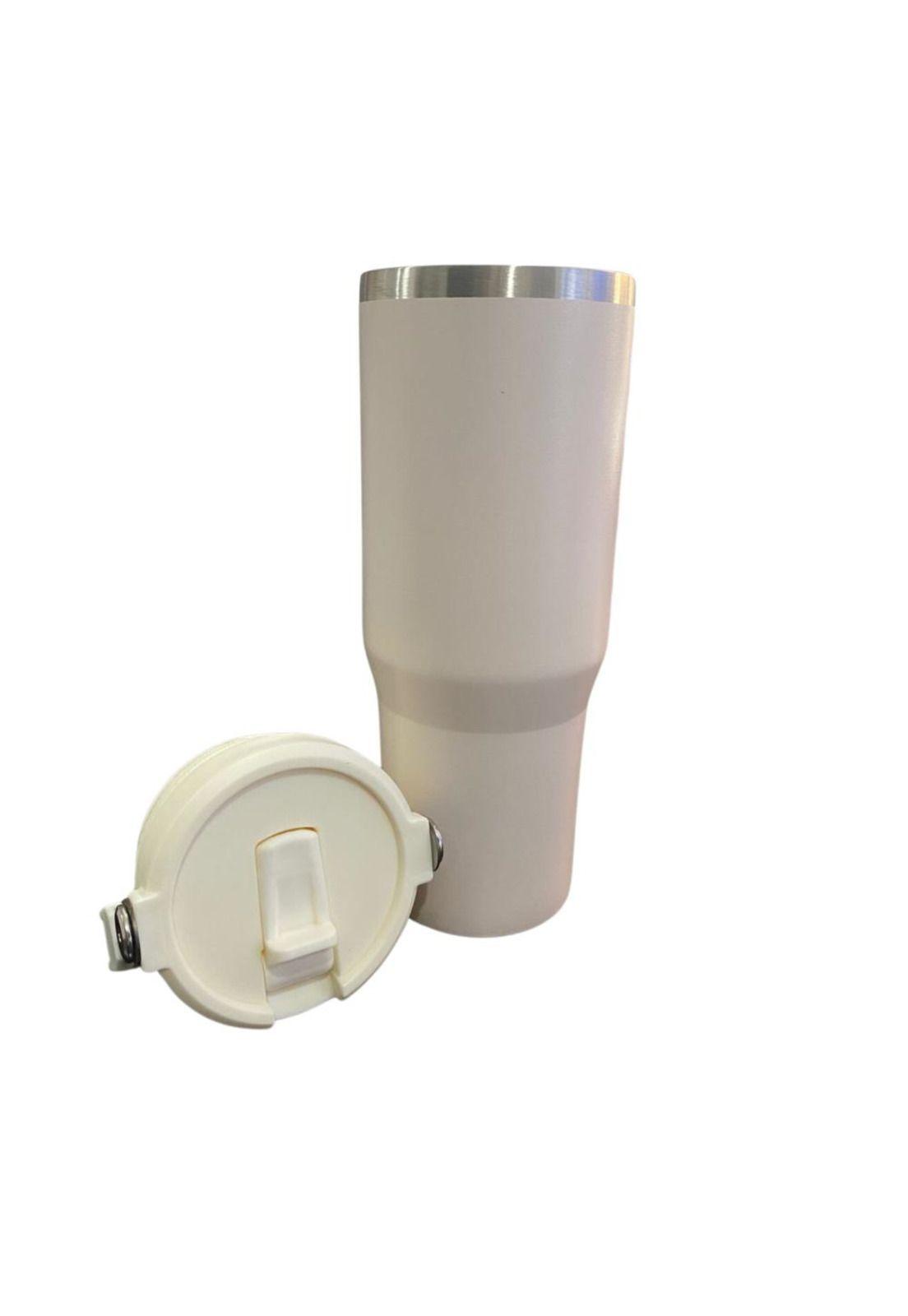 Botella Termica Flip Straw Tumbler 900 Ml Crema-2