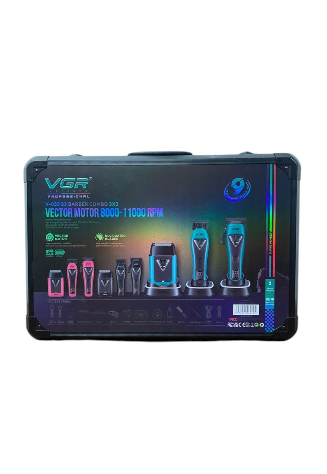 Maquina De Cortar Pelo VGR V-035C Motor Vector + Carcasa Maletín-2