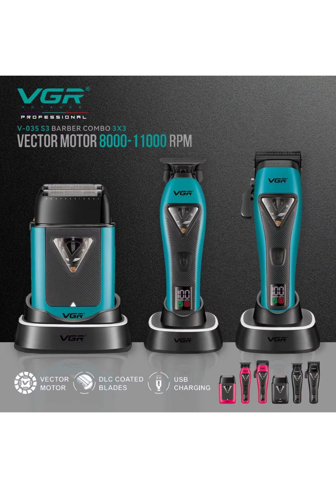 Maquina De Cortar Pelo VGR V-035C Motor Vector + Carcasa Maletín-5