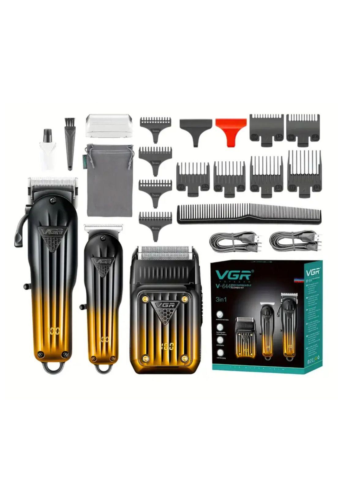 Barber Combo VGR Profesional V644 Clipper + Trimmer + Shaver-1