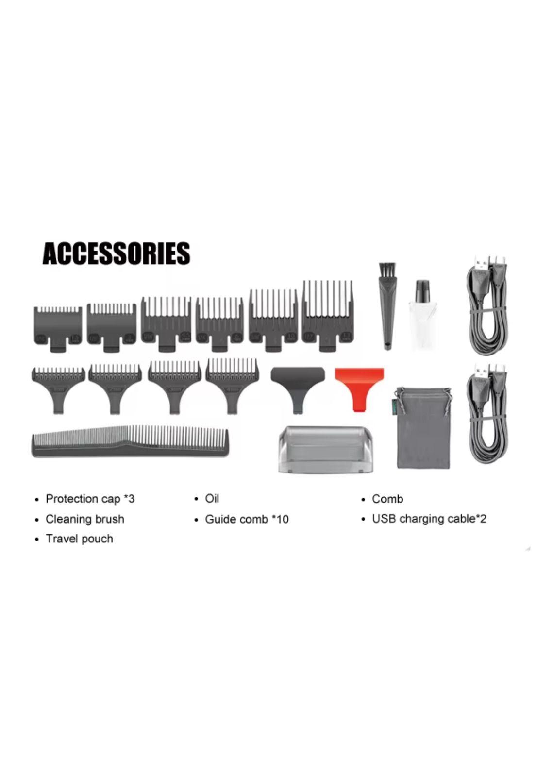 Barber Combo VGR Profesional V644 Clipper + Trimmer + Shaver-6