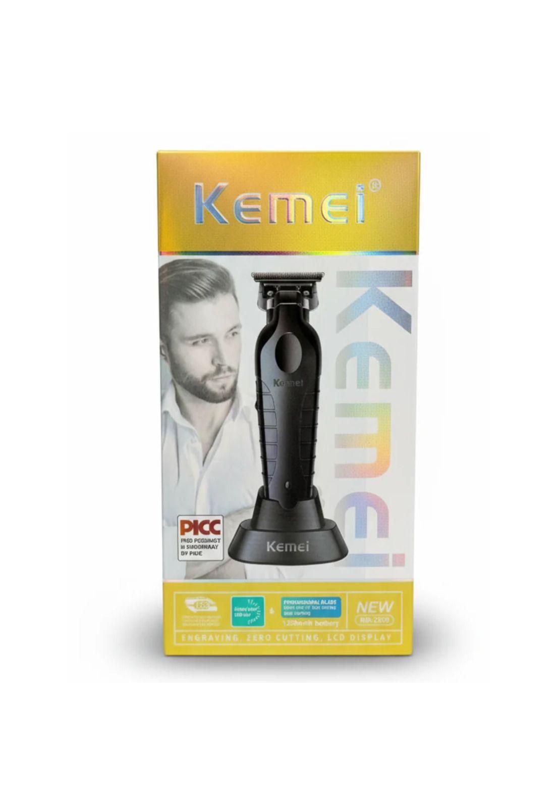 Kemei Desvelladora Cordless Trimmer Con Base Negra KM2299-3