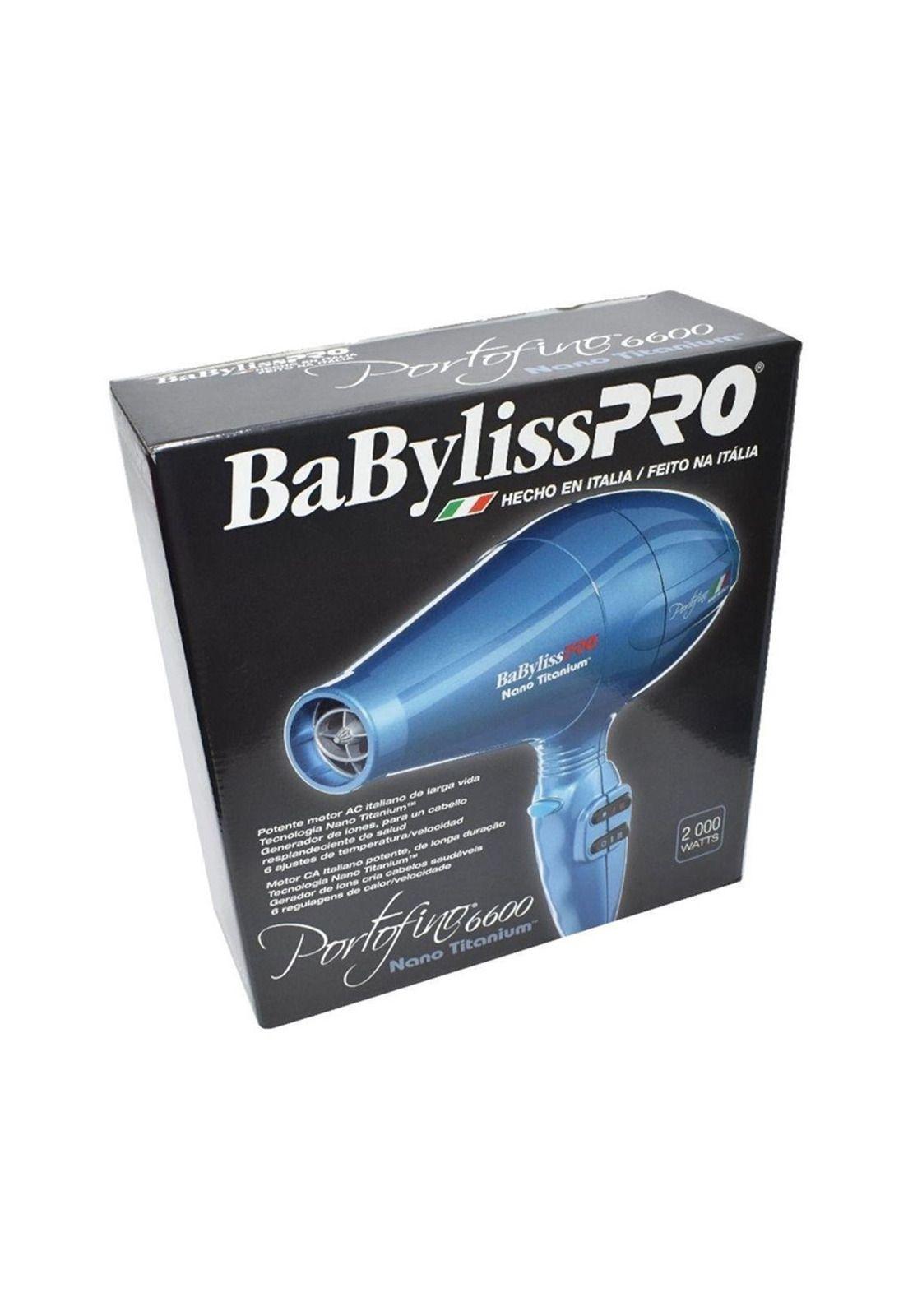 Secador Portofino con tecnología de Iones y nano titanium BabylissPro BABNTB6610-2