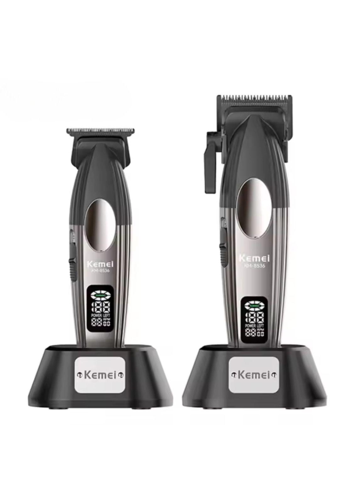 Barber Combo Kemei Cortadora y Patillera con Base 9000 RPM-0