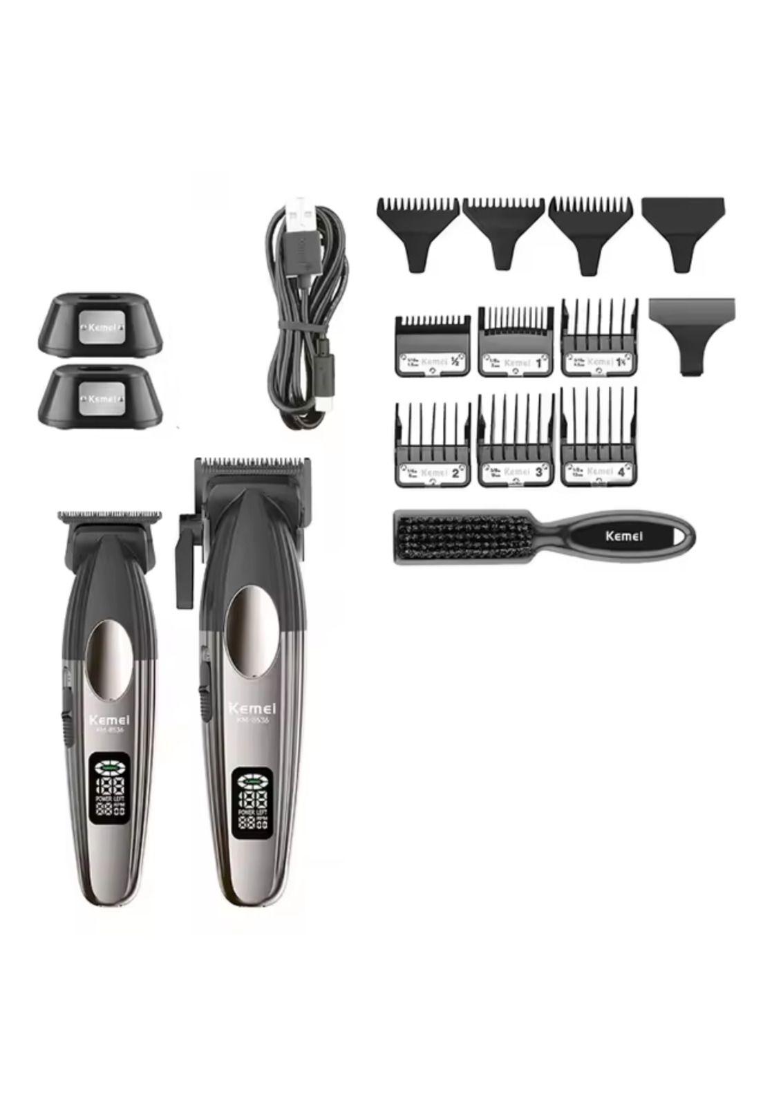 Barber Combo Kemei Cortadora y Patillera con Base 9000 RPM-3