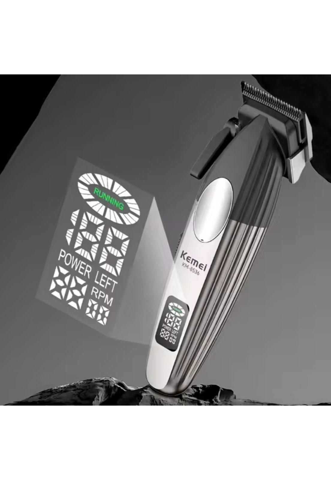 Barber Combo Kemei Cortadora y Patillera con Base 9000 RPM-4