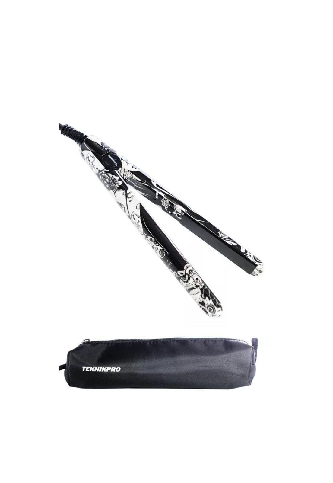 Plancha Alisadora De Viaje TeknikPro Mini Tatoo 17 Cm +Bolso-3
