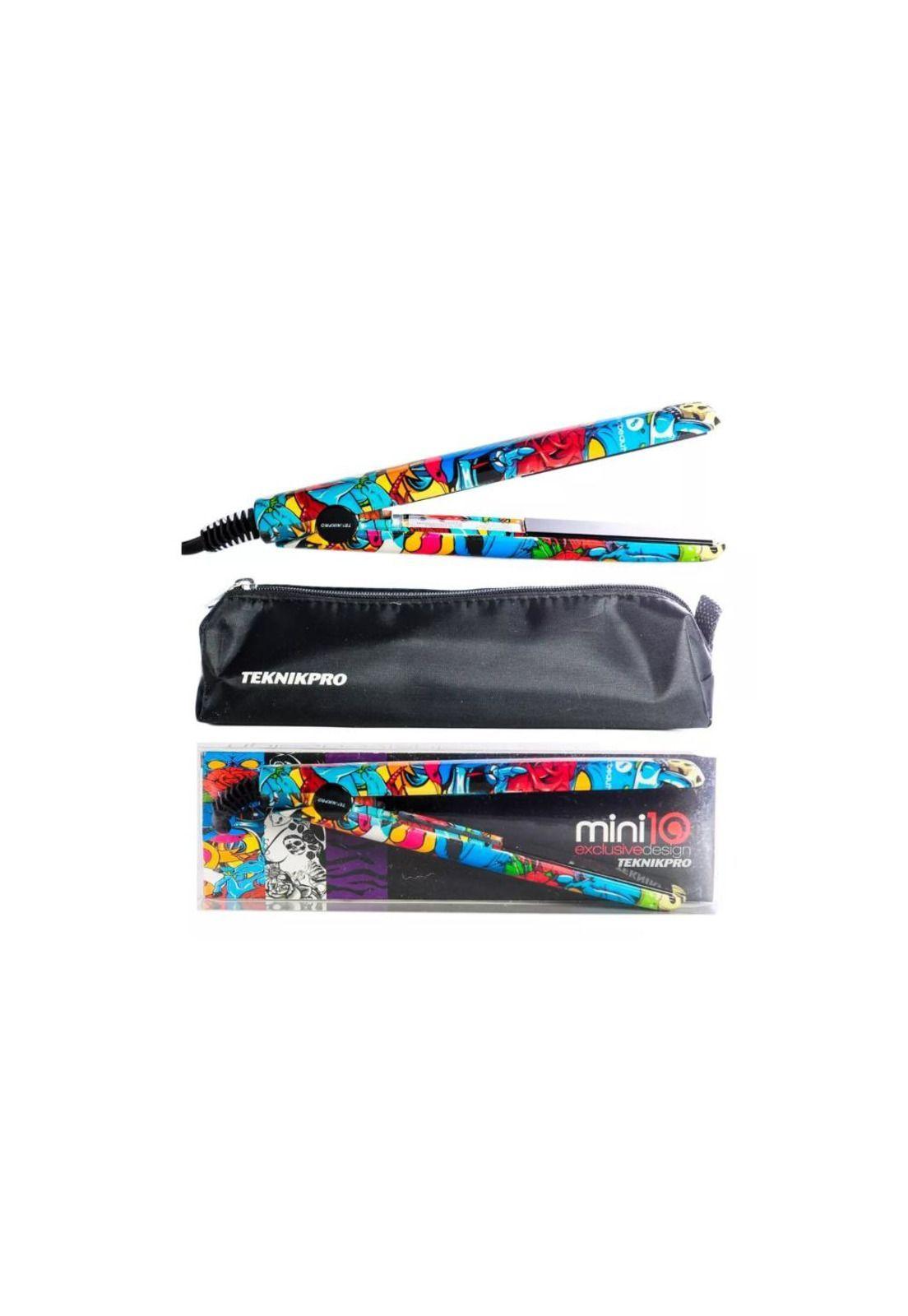 Plancha Alisadora De Viaje TeknikPro Mini Tatoo 17 Cm +Bolso-4