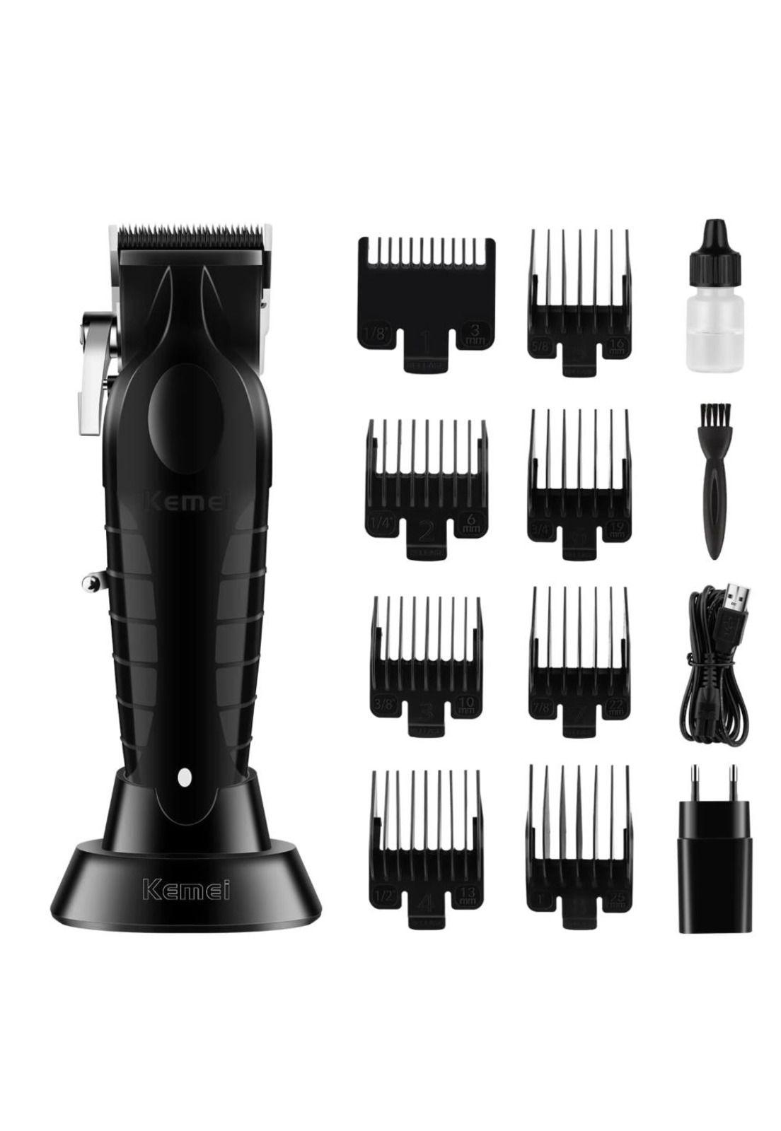 Maquina Kemei 2296 CortaPelo Inalambrica Con Base De Carga-3
