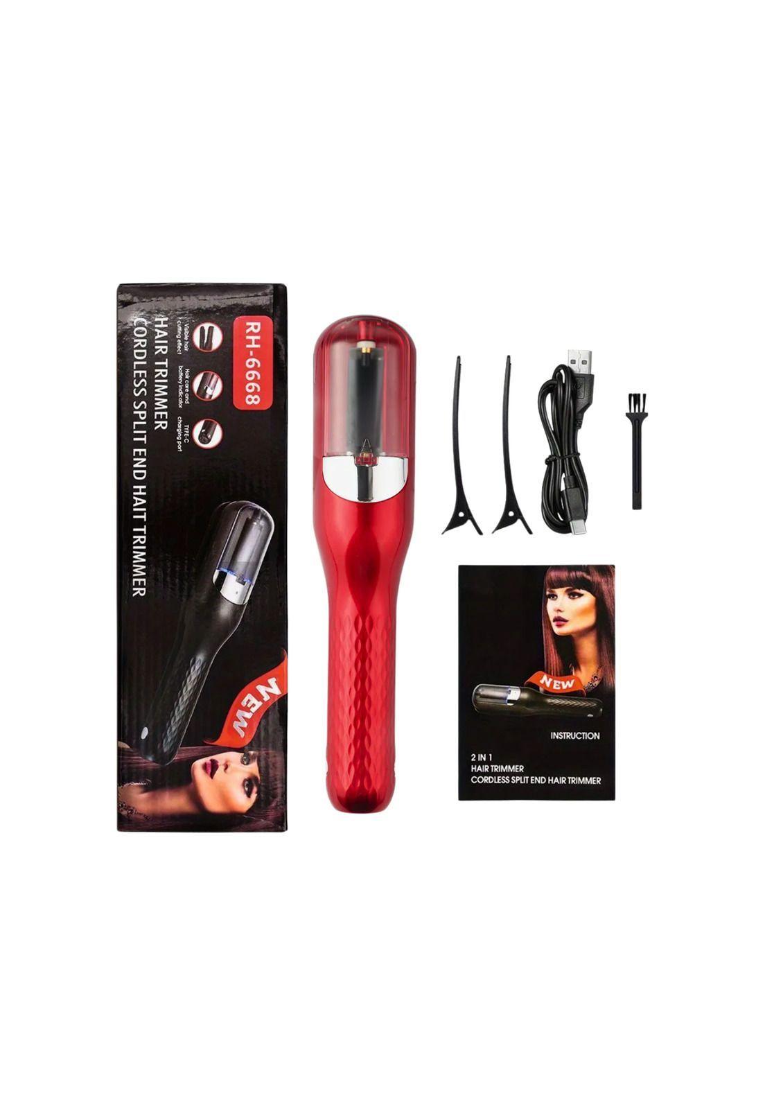 Cortadora De Puntas Abiertas Y Dañadas Del Cabello rojo-2