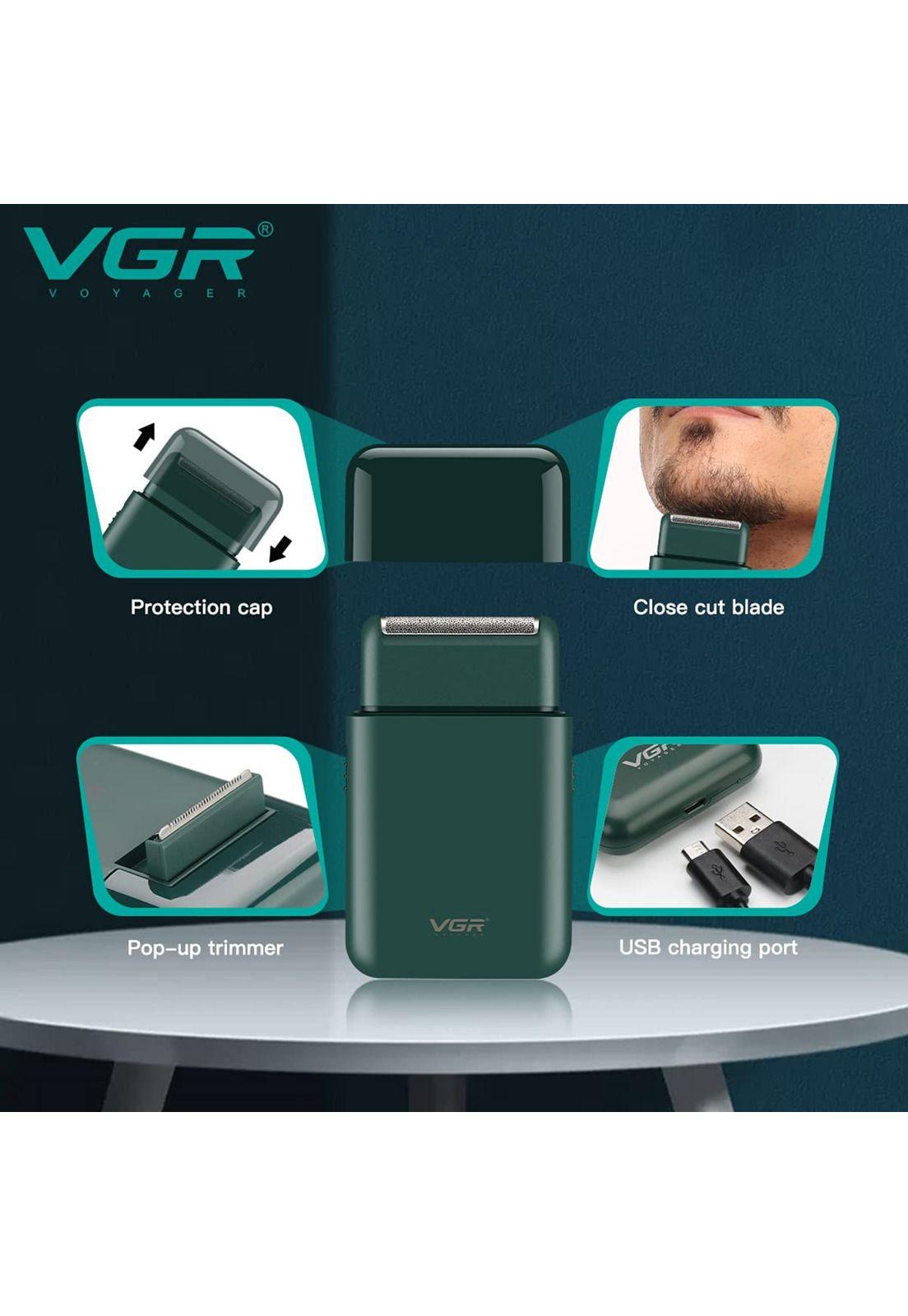 Afeitadora Mini Shaver y Trimmer VGR390 Viaje Recargable-4