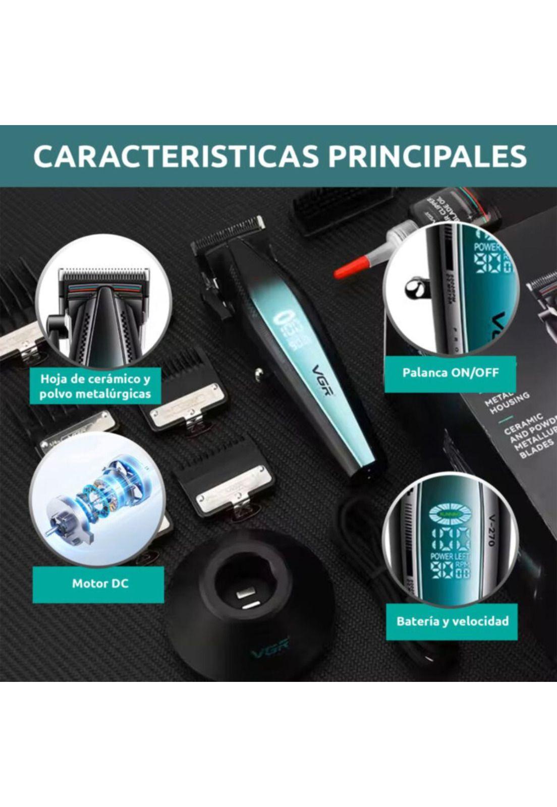 Máquina Patillera Pro VGR V-992 Metal 9000rpm Motor Dc Turbo-5