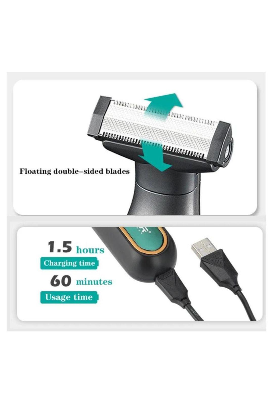 Afeitadora Electrica Shaver Rasuradora VGR360 Recargable Usb-4