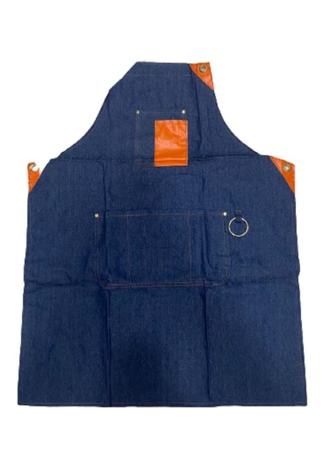 Pechera Delantal Barbería O Peluquería Jeans-1