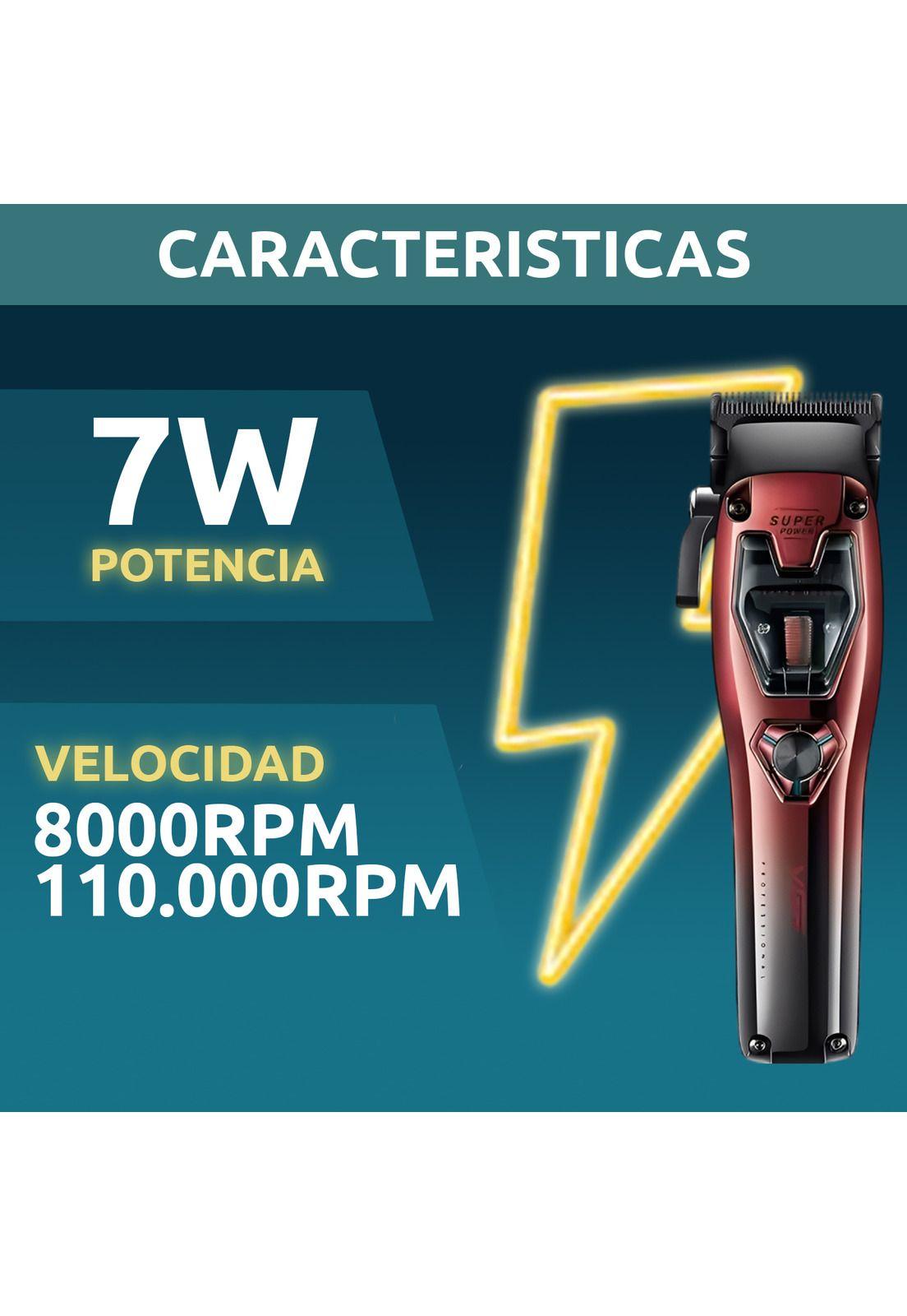 Máquina De Cortar Pelo VGR V-668 Inalámbrica Motor Vector-5