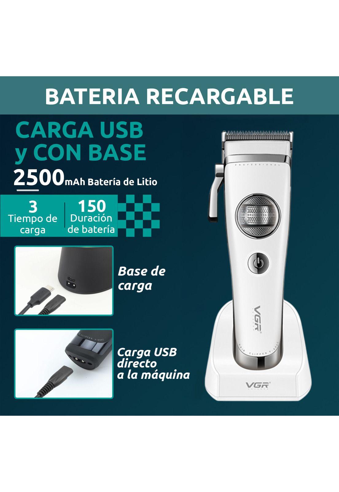 Máquina Cortar Pelo VGR880C Cerámica Motor Rotatech Blanco-5
