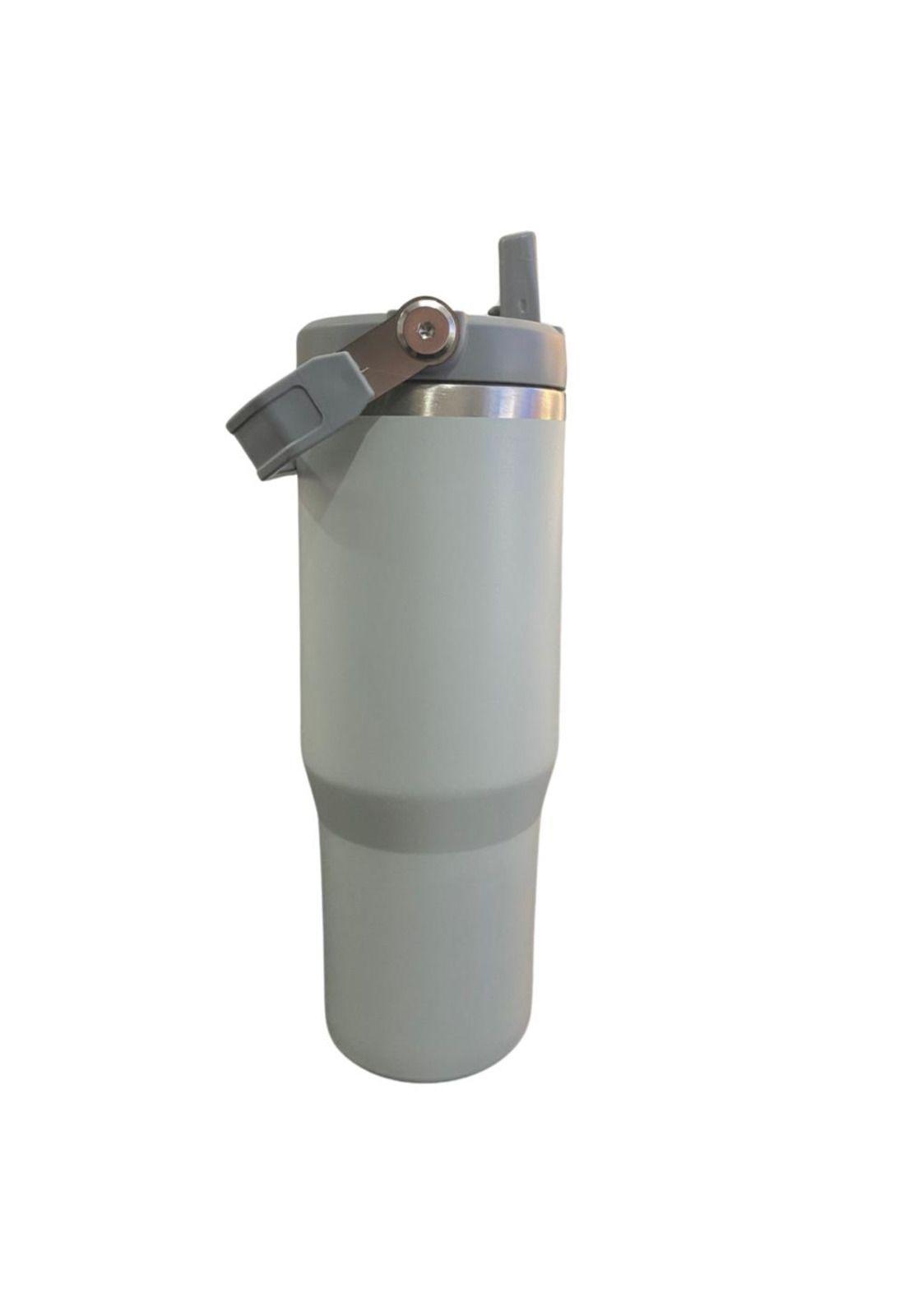 Botella Termico Flip Straw Tumbler 900 Ml Gris Claro-2