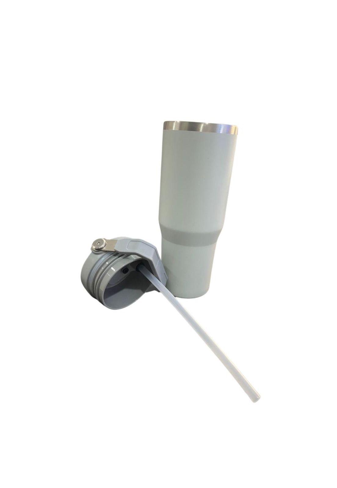 Botella Termico Flip Straw Tumbler 900 Ml Gris Claro-5