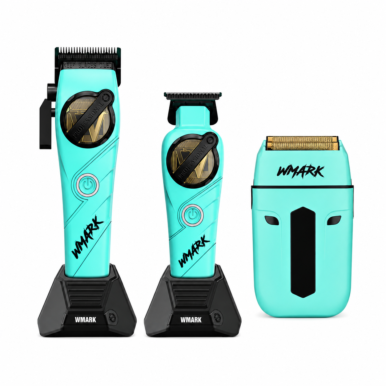 WMARK NG 8637KIT Kit Profesional 5 en 1 para Barbero Turquesa-2