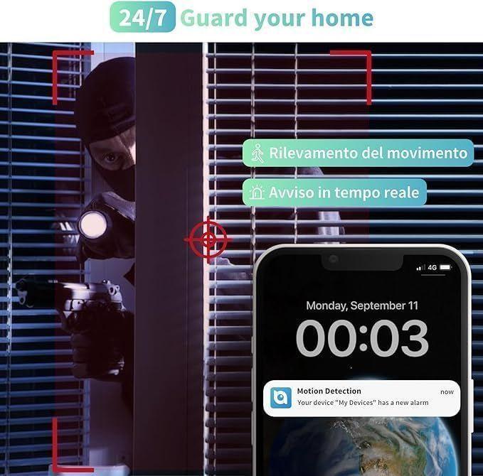 Cámara Wifi 360° 2MP Visión Nocturna Audio Bidireccional-3