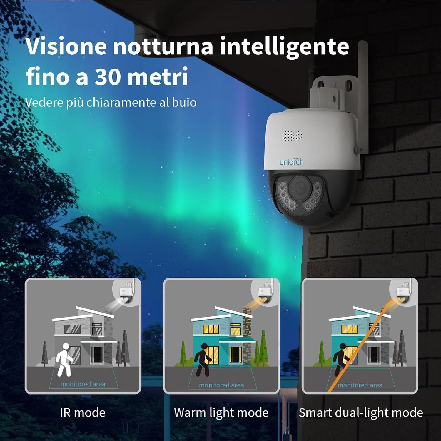 Cámara de Seguridad Wifi 360 IP 2K 3MP Color Luz LED Sirena-5