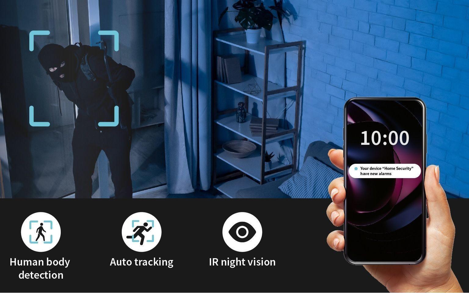 Cámara Wifi 360° 3MP Visión Nocturna Audio Bidireccional-3