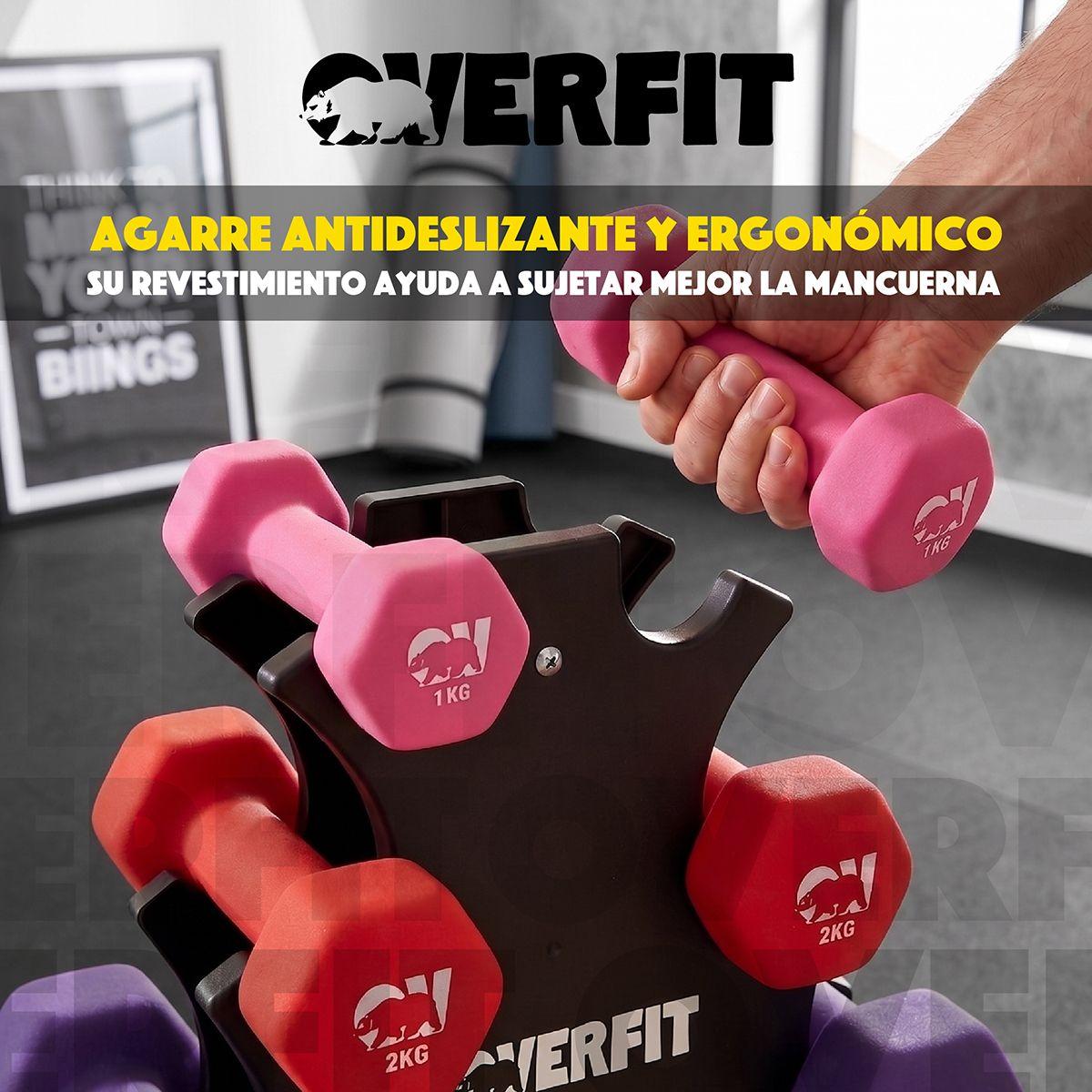 Rack Organizador De Mancuernas Neopreno Overfit Hasta 12kg Negro-3