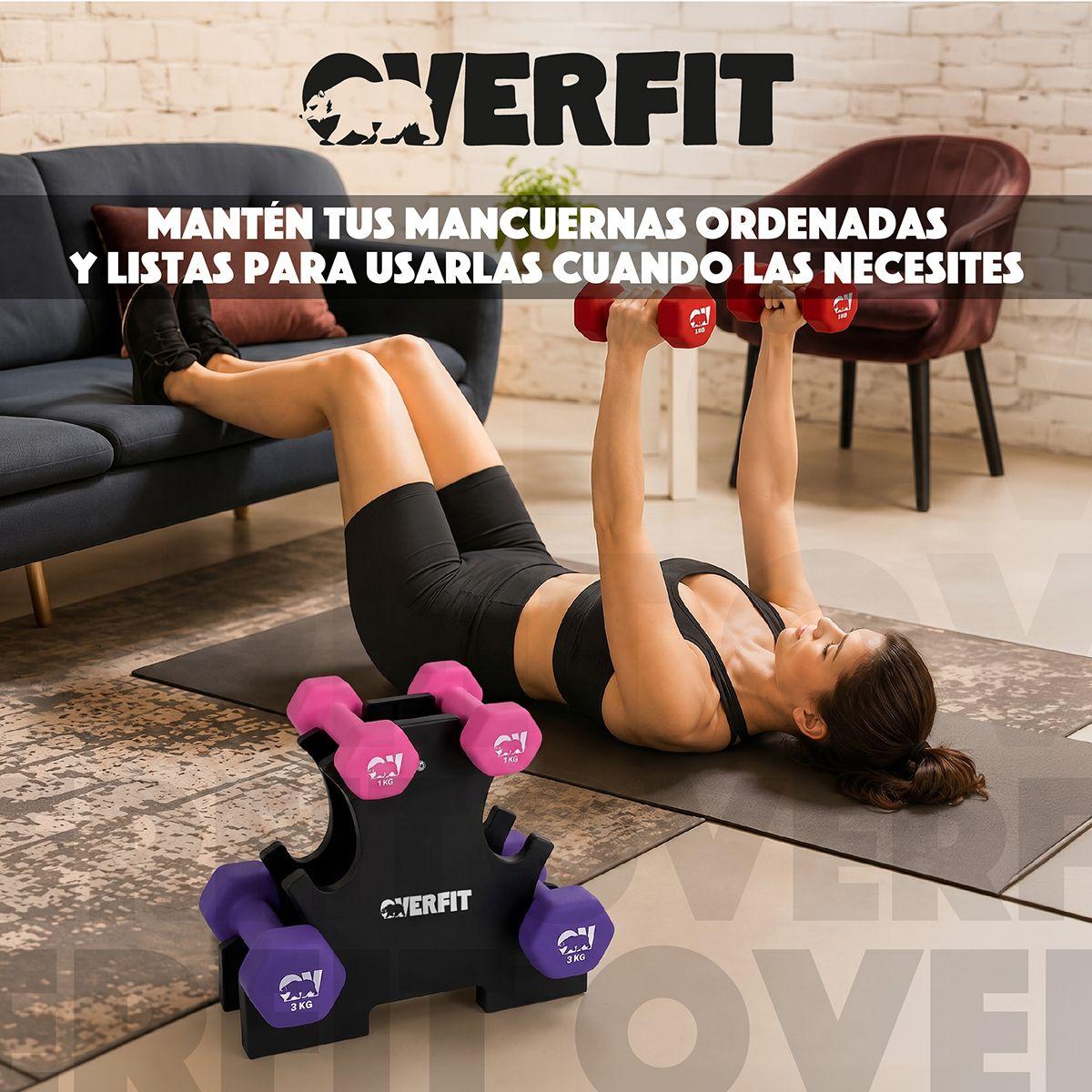 Rack Organizador De Mancuernas Neopreno Overfit Hasta 12kg Negro-7
