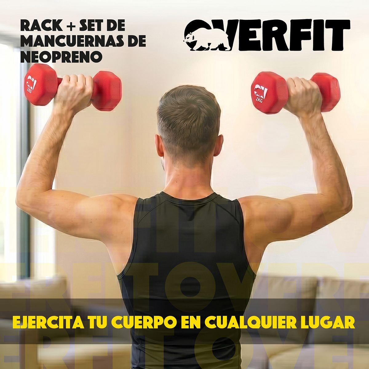 Rack Organizador De Mancuernas Neopreno Overfit Hasta 12kg Negro-8
