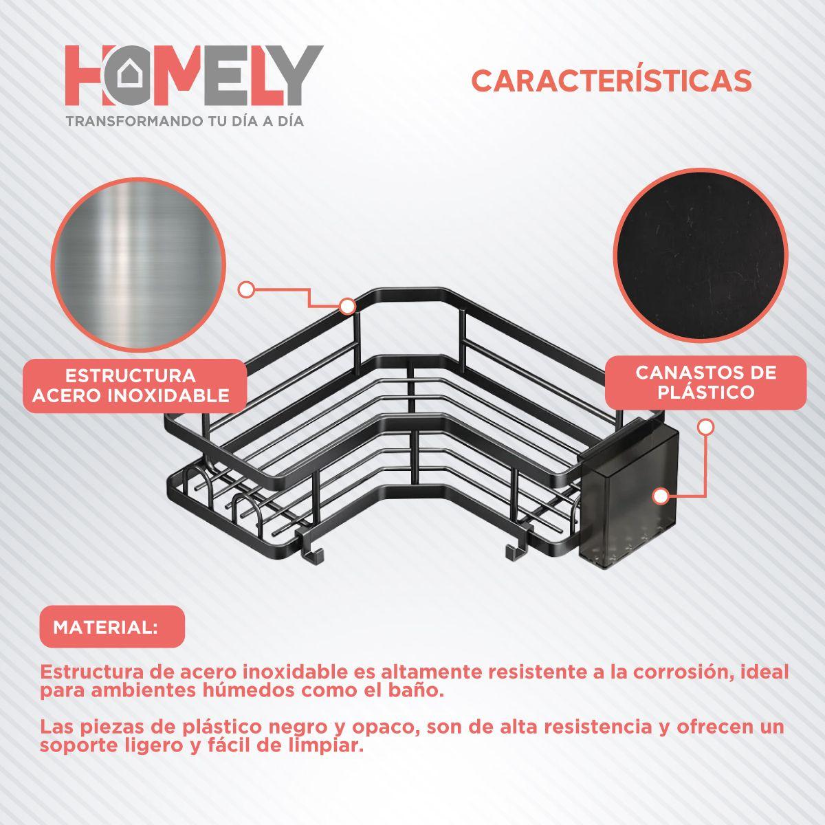 Set x 7 organizadores de ducha acero inoxidable Homely-2
