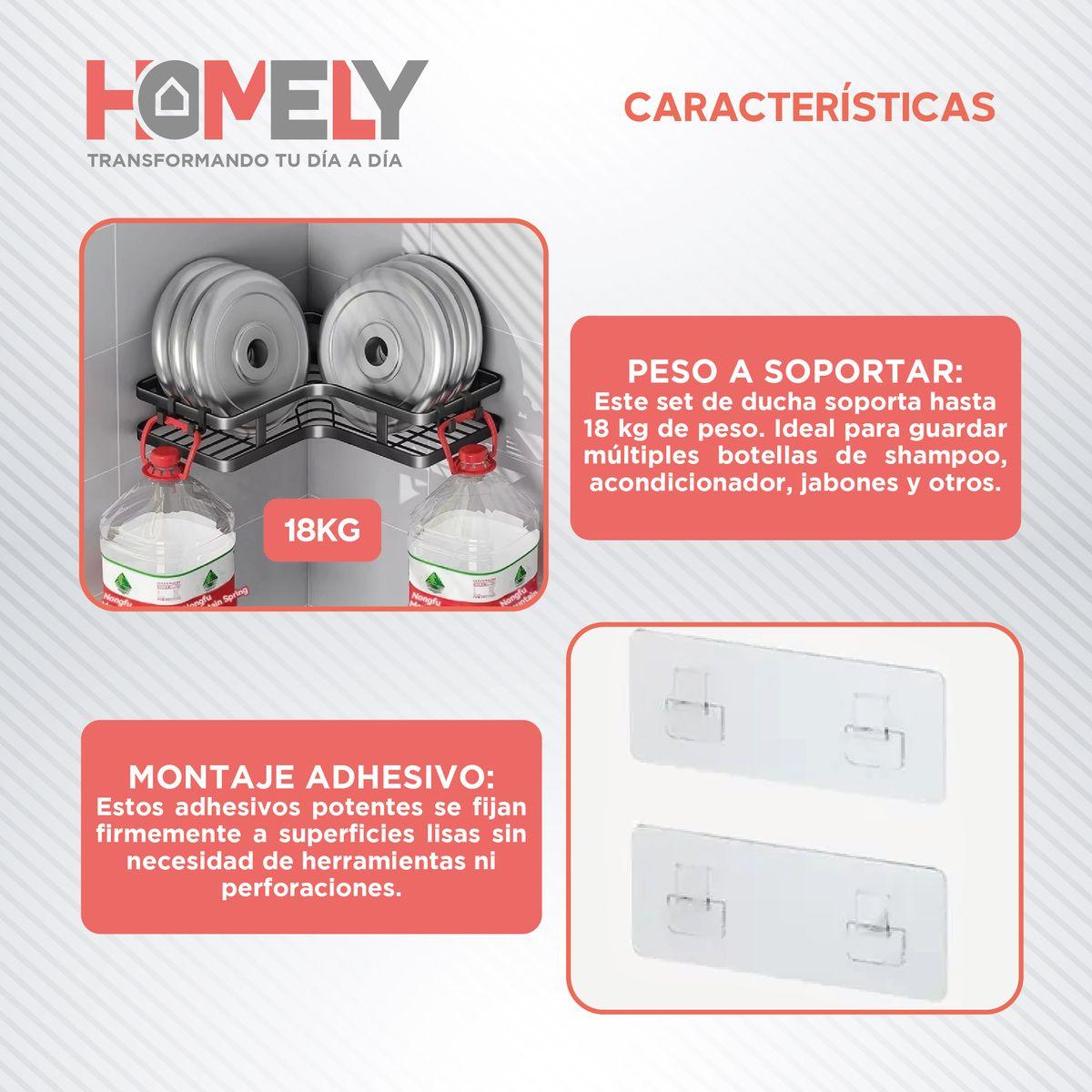 Set x 7 organizadores de ducha acero inoxidable Homely-3