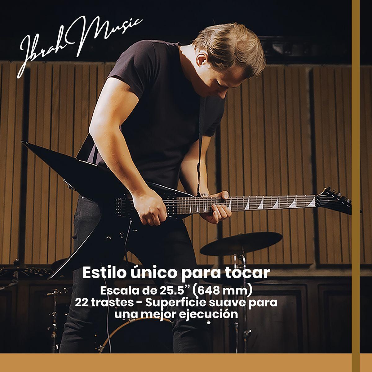 Guitarra Electrica Flying V 39" Ibrah Music Amplificador 20W-5