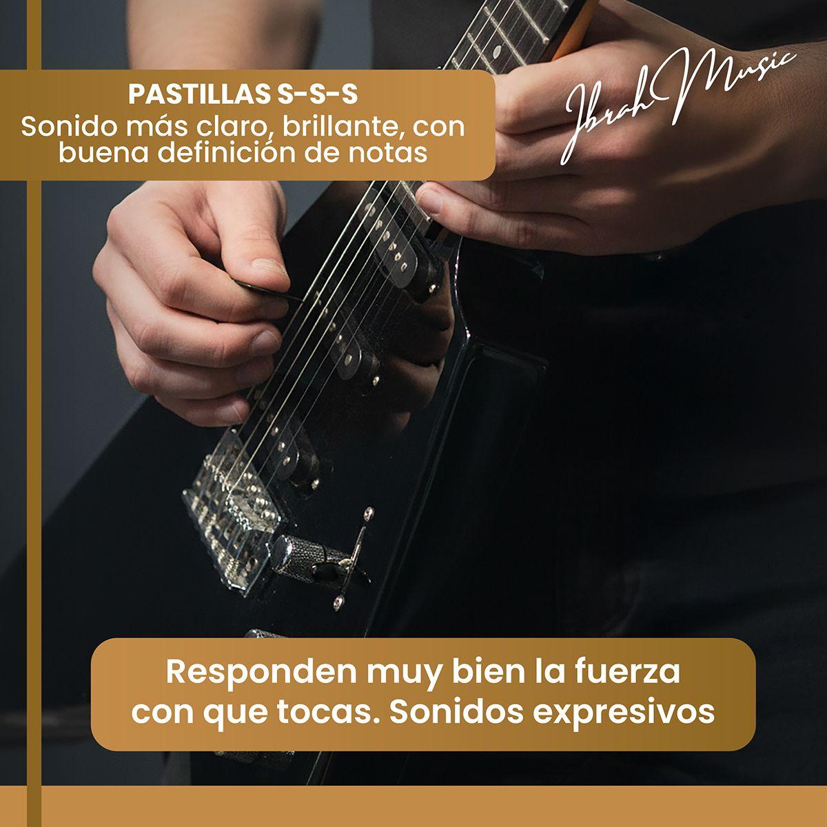 Guitarra Electrica Flying V 39" Ibrah Music Amplificador 20W-3