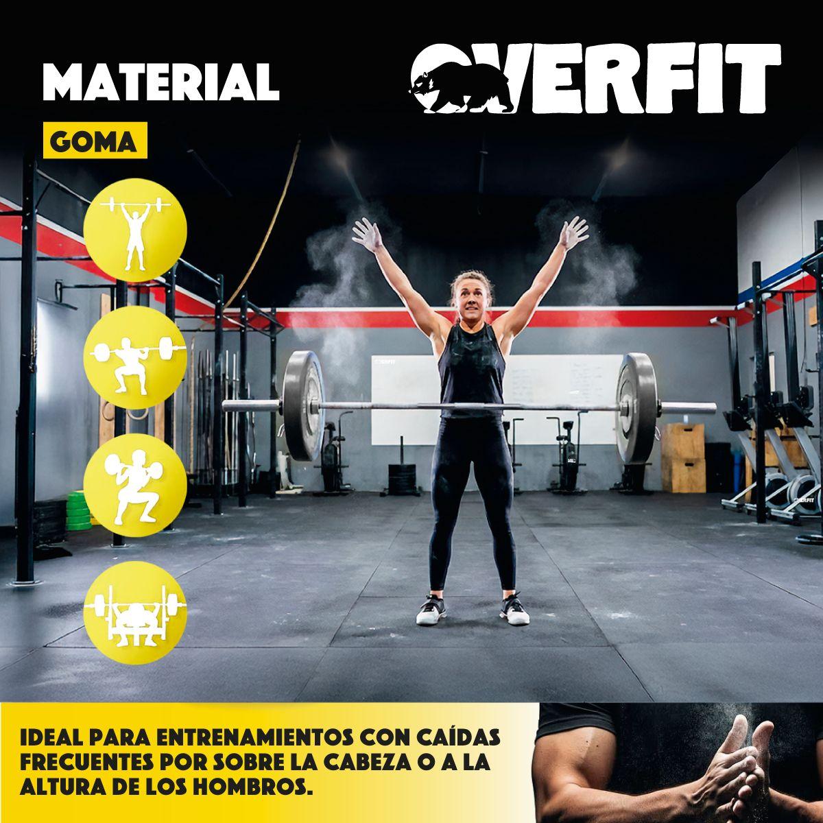 Disco Pesa Olimpica Goma Overfit 5kg Antideslizante-3