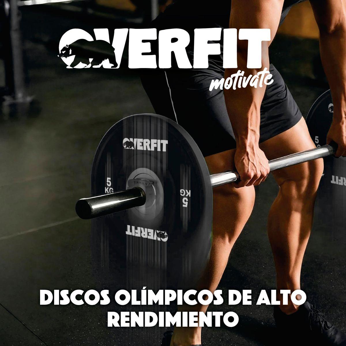 Disco Pesa Olimpica Goma Overfit 5kg Antideslizante-7