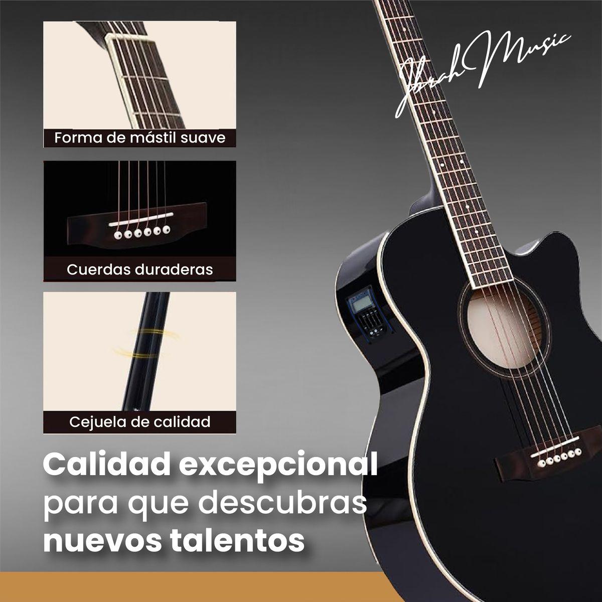 Guitarra Electroacustica Ibrah Music 41 Pulgadas Funda + Acc-3