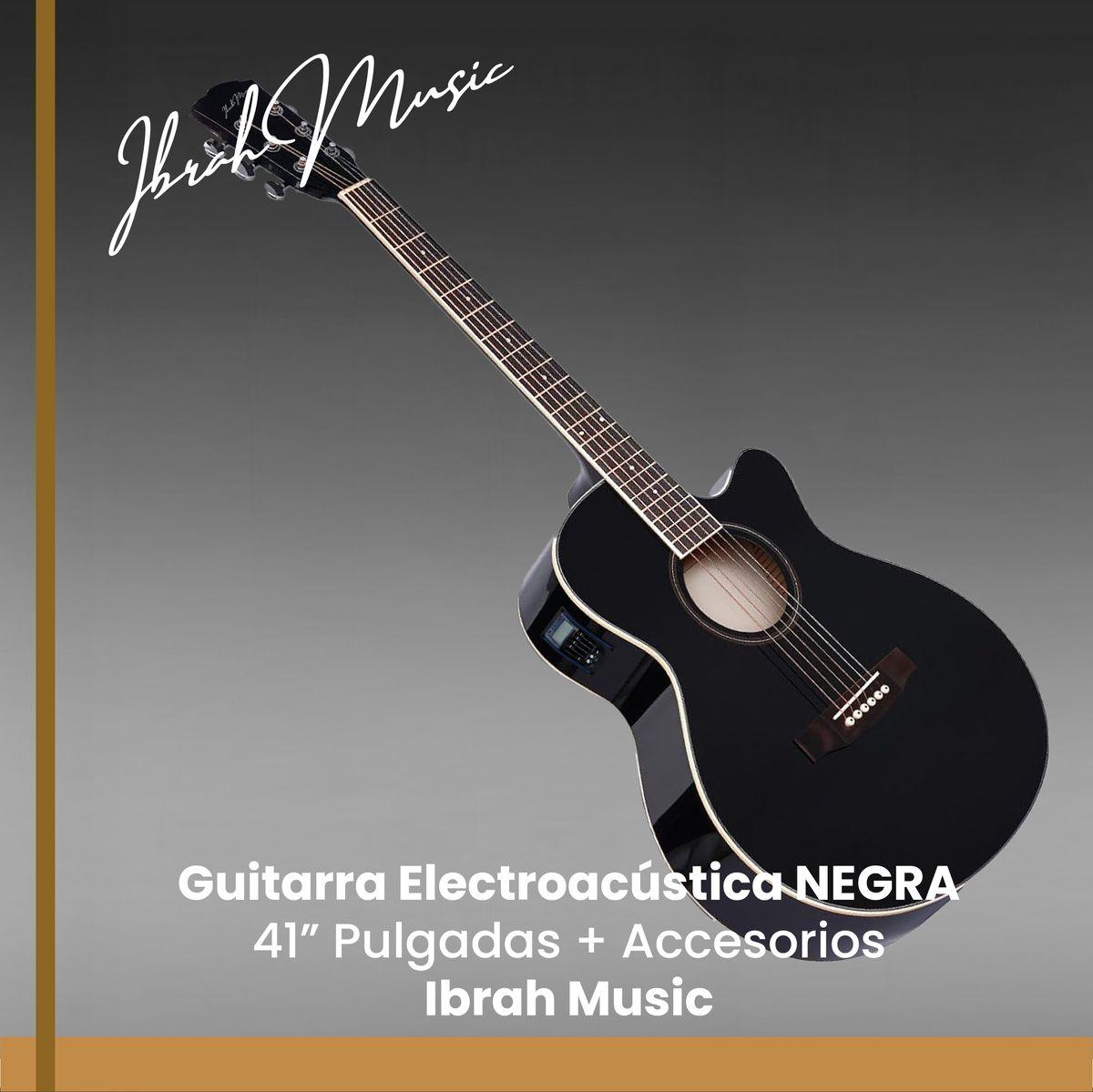 Guitarra Electroacustica Ibrah Music 41 Pulgadas Funda + Acc-6