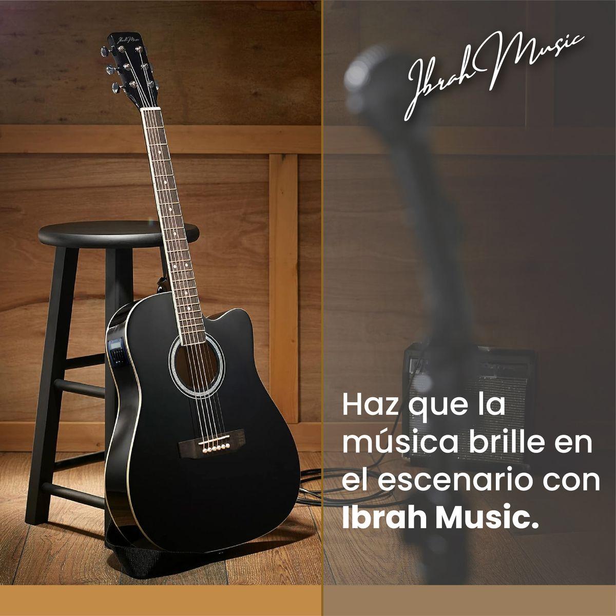 Guitarra Electroacustica Ibrah Music 41 Pulgadas Funda + Acc-8