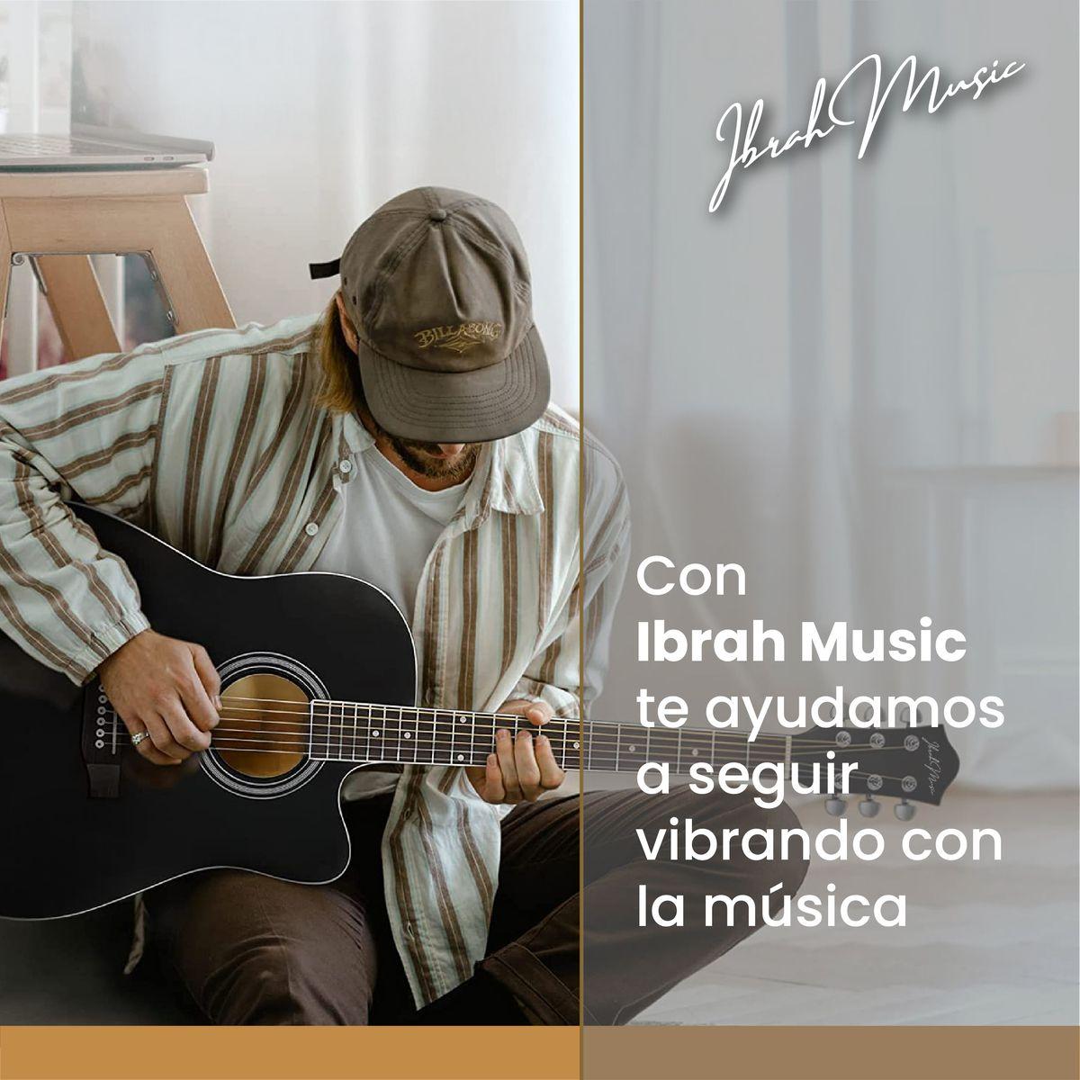 Guitarra Electroacustica Ibrah Music 41 Pulgadas Funda + Acc-9