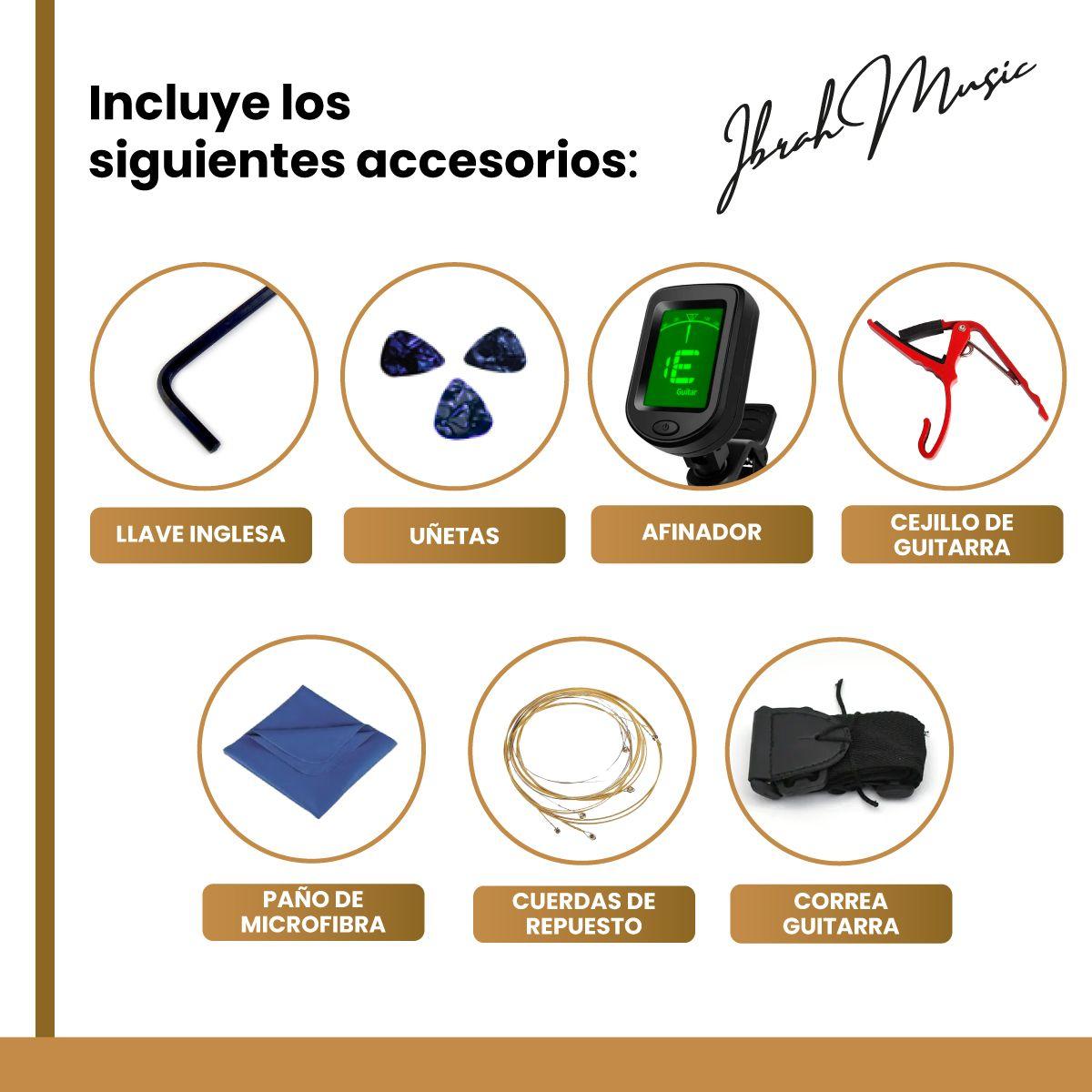 Guitarra Electroacustica Ibrah Music 41 Pulgadas Funda + Acc-2