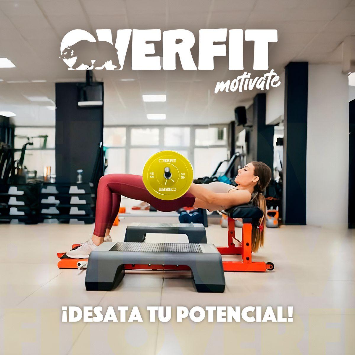 Disco Pesa Olimpica Goma Overfit 15kg Antideslizante-8